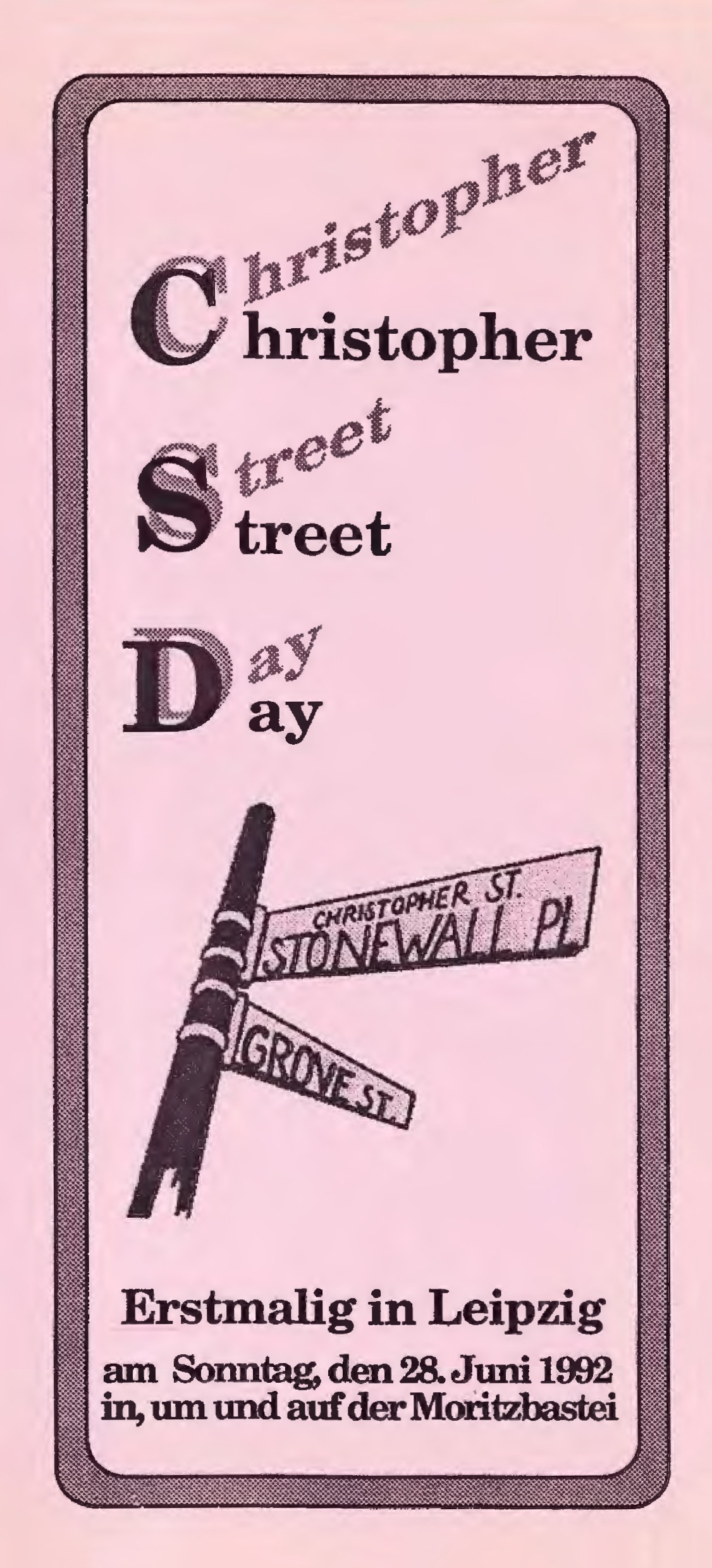 Cover des Progammflyers 1992