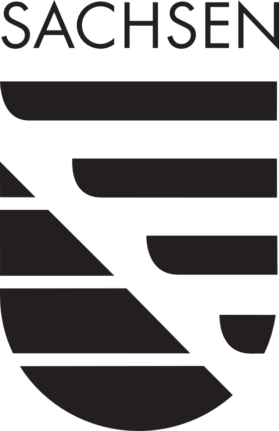 Signet des Freistaats Sachsen in schwarz